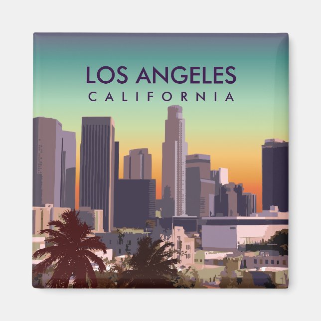Customized Image of Downtown L.A. California Magnet (Front)