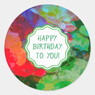 Customized Impressionistic Secret Rose Garden Classic Round Sticker