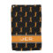 Customized Initials Golfer Black Pattern Orange