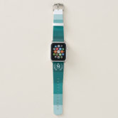 Beautiful faux metallic teal aesthetic artsy apple watch band Zazzle