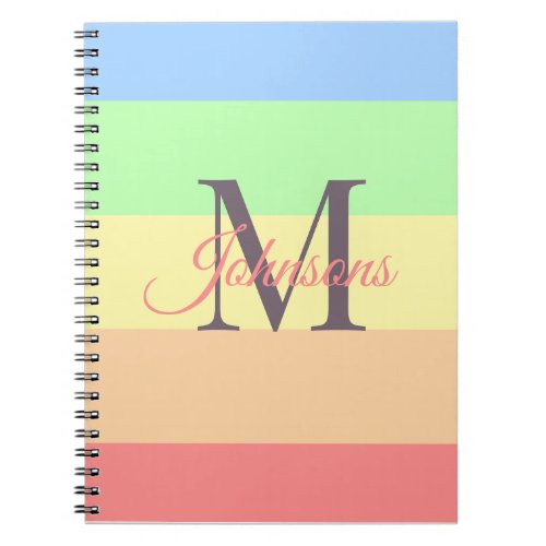 Customized Initials Monogram For yellow ColorBlock Notebook
