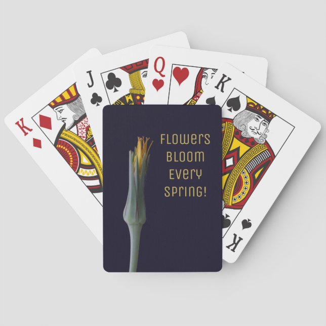 Customized Inspirational Wildflower Photograph  Poker Cards (Back)