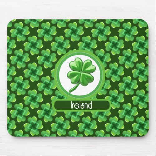 Customized Irish Clover Mouse Pad