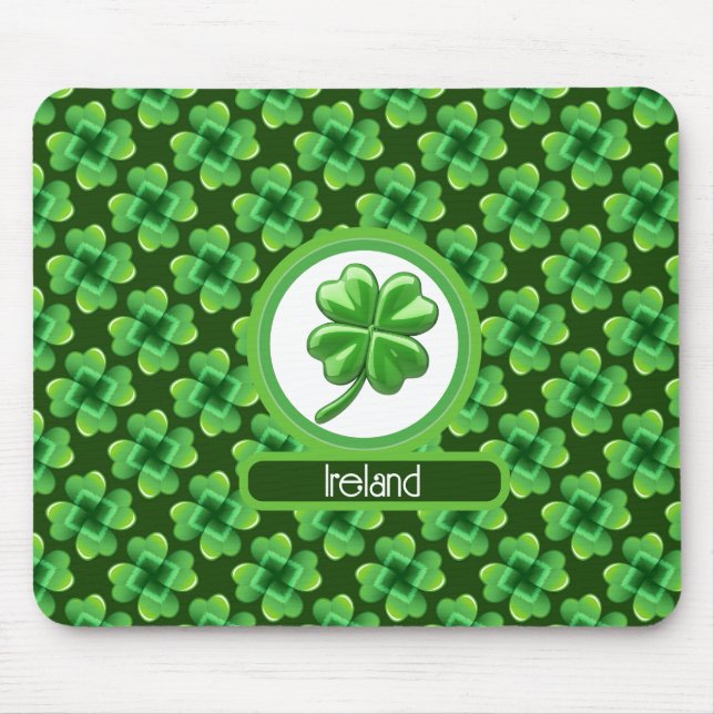 Customized Irish Clover Mouse Pad (Front)