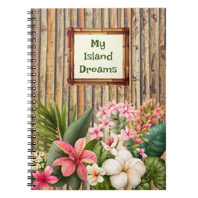 Customized Island Dreams Spiral Photo Notebook (Front)