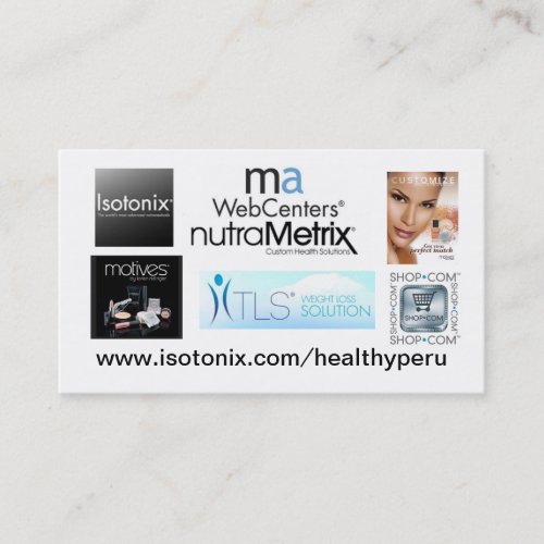 Customized Isotonix business card