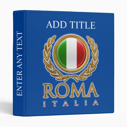 Customized Italian Flag 3 Ring Binder
