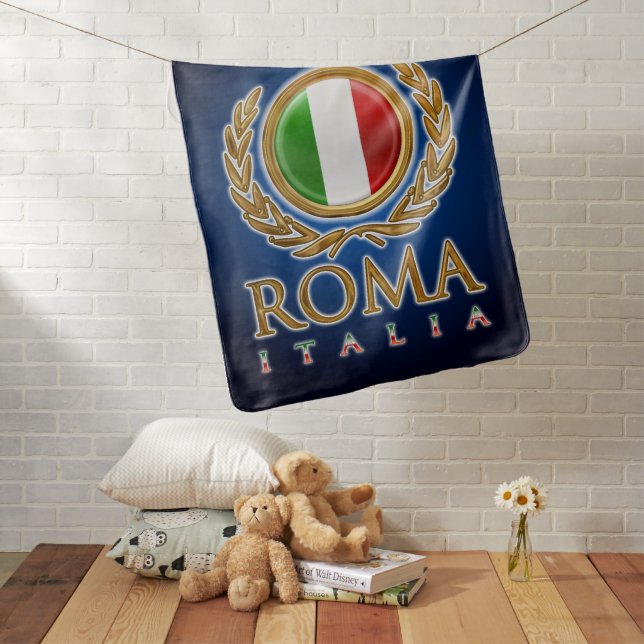 Customized Italian Flag Baby Blanket (In Situ)