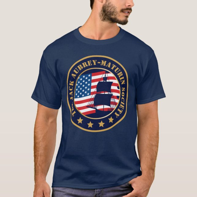 Customized Jack Aubrey-Maturin Naval History  T-Shirt (Front)