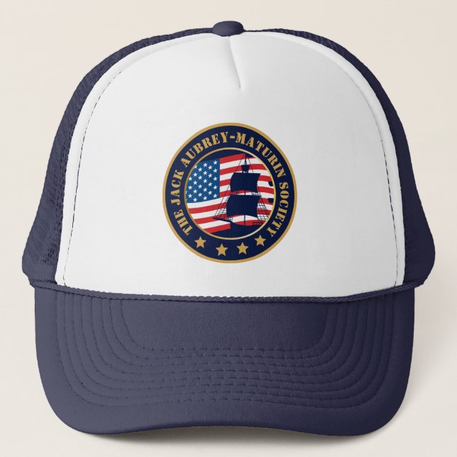 Customized Jack Aubrey-Maturin Naval History  Trucker Hat (Front)