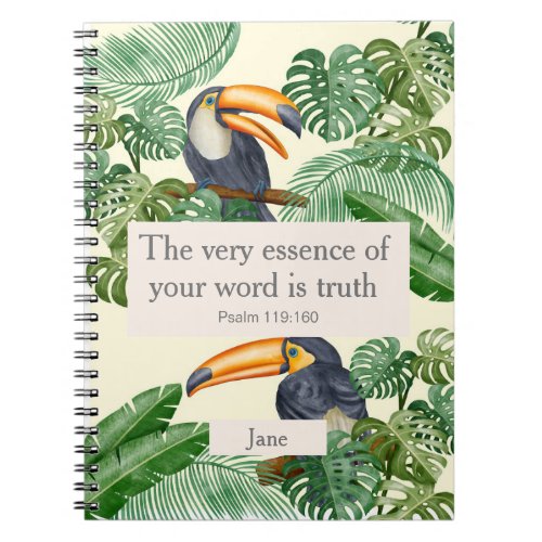 Customized JW 2023 year text Psalm 119160 Jungle Notebook