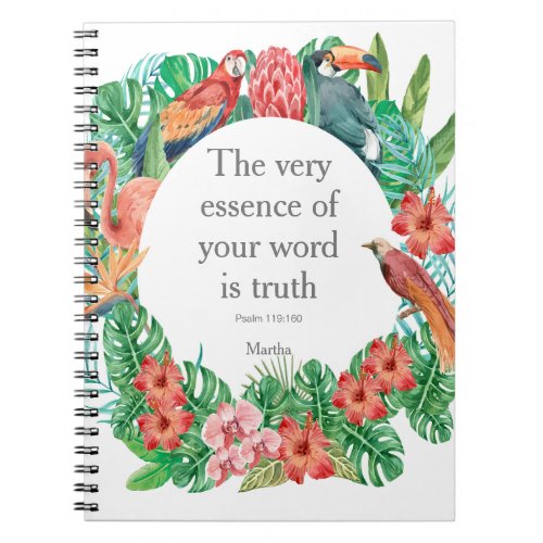 Customized JW 2023 year text Psalm 119160 Jungle Notebook