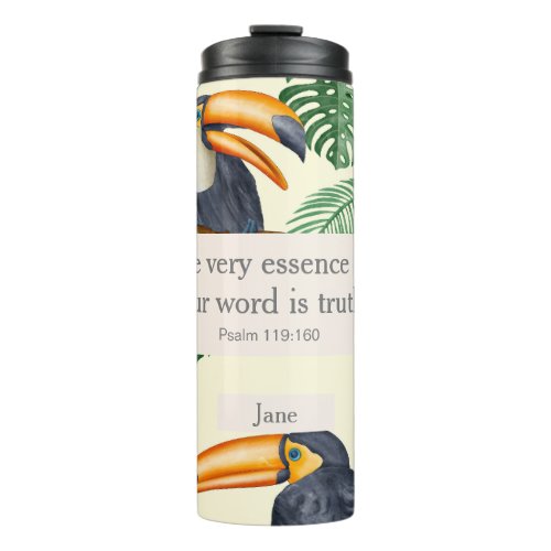 Customized JW 2023 year text Psalm 119160 Jungle  Thermal Tumbler