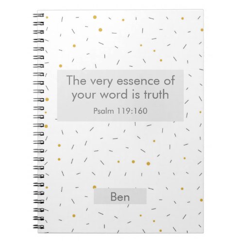 Customized JW 2023 year text Psalm 119160 minimal Notebook