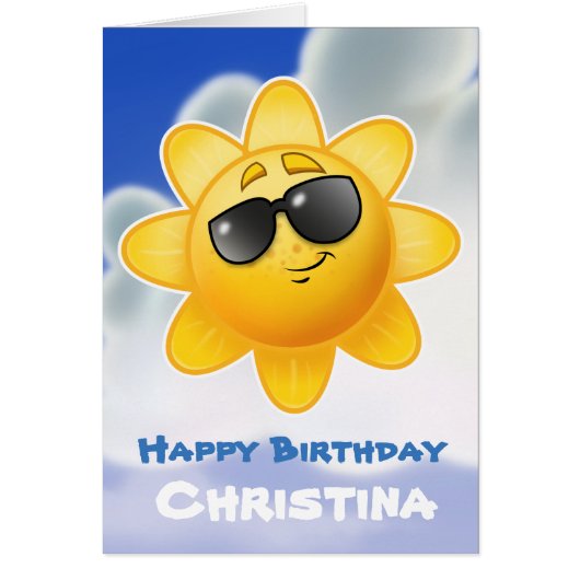 customized Kids birthday cartoon card (Front)