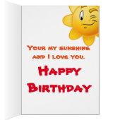 customized Kids birthday cartoon card (Inside (Right))