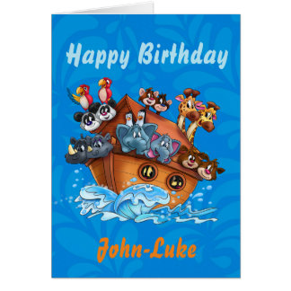 Customized Kids birthday cartoon card