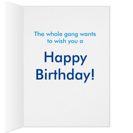 Customized Kids birthday cartoon card (Inside (Right))