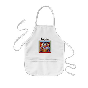Customized Kids Owl Artist Kids' Apron