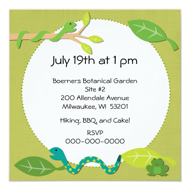 Customized Kids Safari Birthday Invites