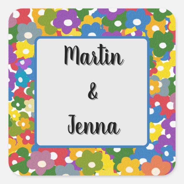Customized Labels Wedding Decor Flowers (Front)