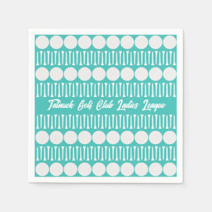 Customized Ladies Golf League Blue Cocktail Napkin