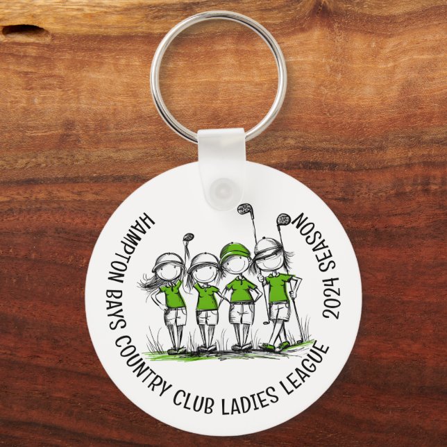 Customized Ladies Golf League Keychain (Front)