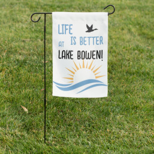Customized Lake Name Garden Flag
