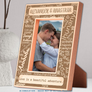 Customized Laser Engraved 'LOVE' in 50 Languages Frames