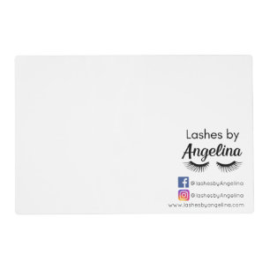 Customized Lashl tech logo nail matt Placemat