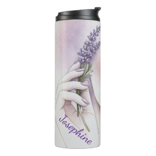 Customized Lavender Purple Woman Elegant Beauty  Thermal Tumbler