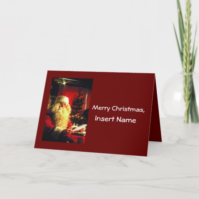 Customized Letter from Santa Holiday Card (Front)