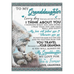 Customized Letter To My Granddaughter From Grandma Tablecloth