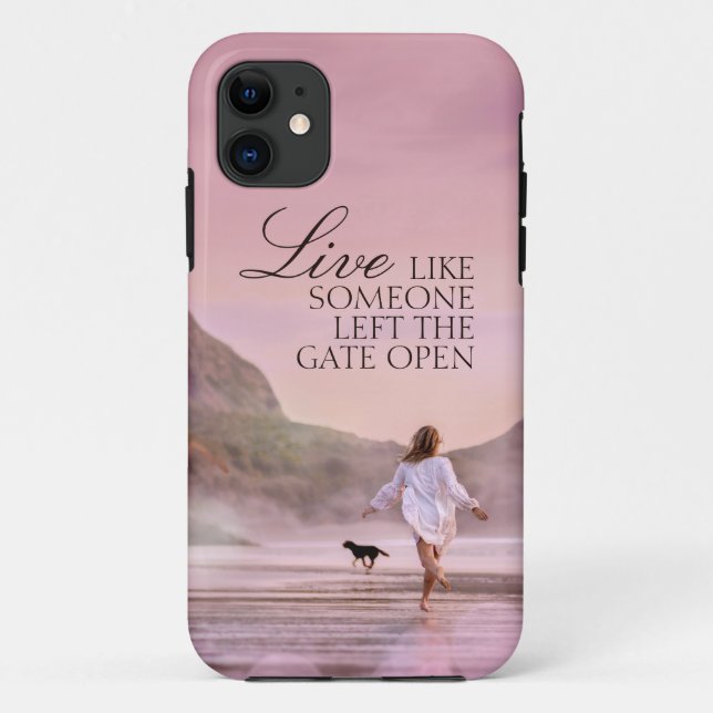 Customized Life Quote Beach Photography Case-Mate iPhone Case (Back)