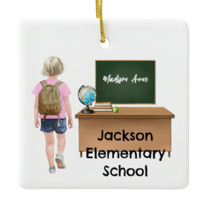 Customized Little Kids Elementary School Ornament