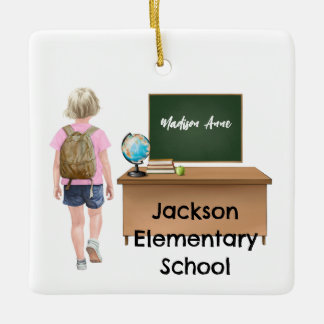 Customized Little Kids Elementary School Ornament