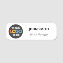 Customized Logo Employee - Magnetic or Safety Pin