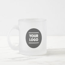 Customized Logo Frosted Glass Drink Mug