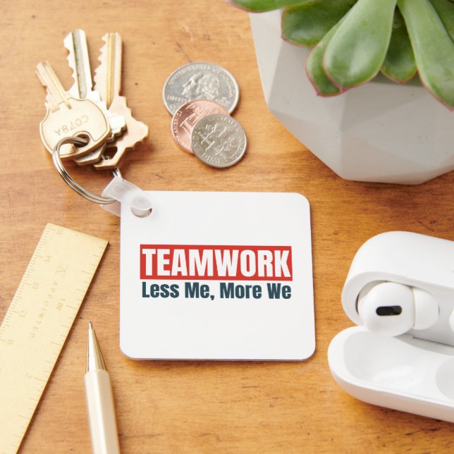 Customized Logo Inspirational Teamwork Business Keychain (Desk)