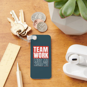 Customized Logo Inspirational Teamwork Business Keychain