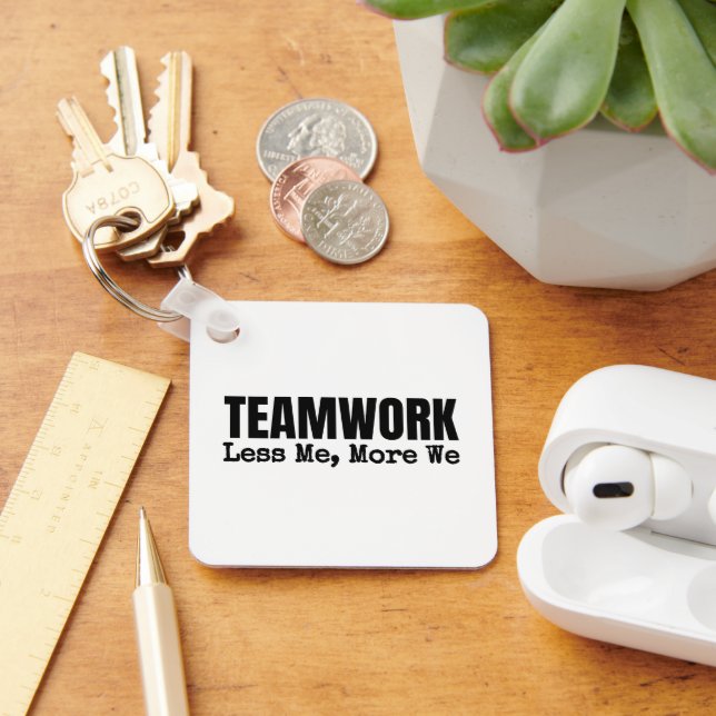 Customized Logo Motivational Teamwork Business Keychain (Desk)