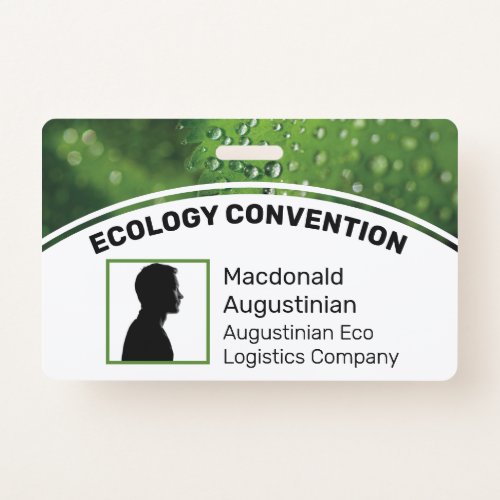 Customized Logo Photo ID DELEGATE Eco Greenery Badge