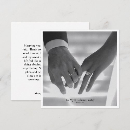 Customized Love Letter To My Person Keepsake Photo Thank You Card