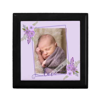 Customized Love Photo  Violet Purple Lavender  Woo Gift Box by DesignByLang at Zazzle