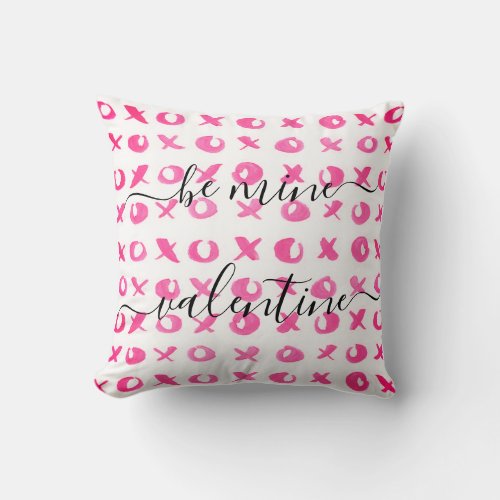 Customized LOVE XOXO Be Mine Valentine Gift Throw Pillow