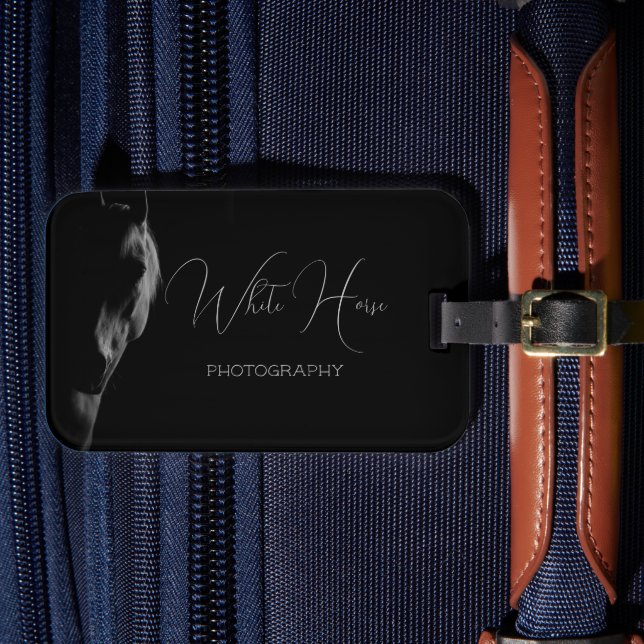 Customized Luggage Name Tag with Horse Design (Front Insitu 4)