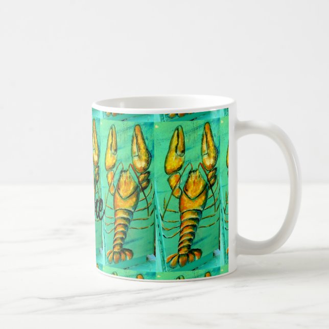 customized maine lobsters green coffee mug (Right)