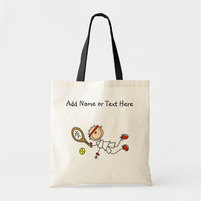 Customized Male Tennis Player Tote  Bag (Front)