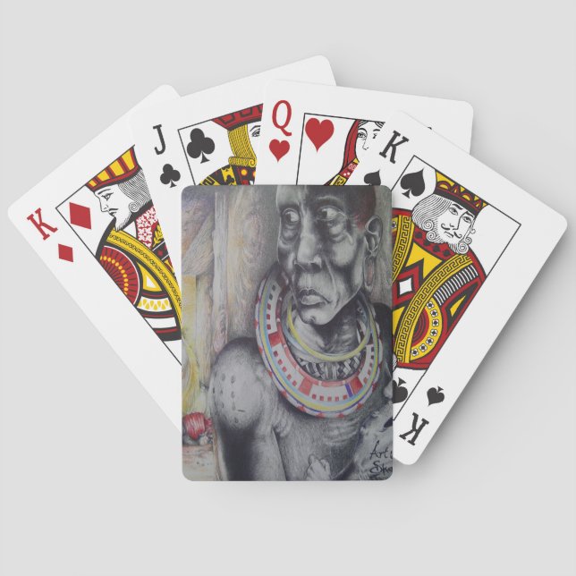 Customized Masai People Bicycle Card (Back)