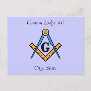 Customized Masonic Postcard